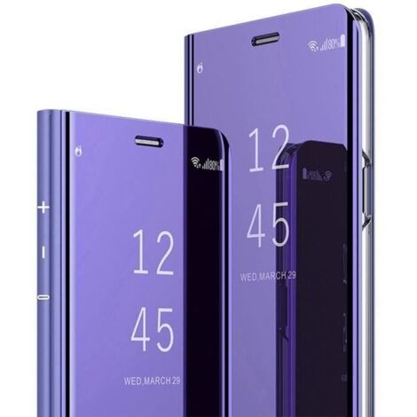 Étui Huawei P30 Pro, Clear View Etui à Rabat Translucide Miroir Antichoc Housse Pour Huawei P30 Pro, Violet (1/4)