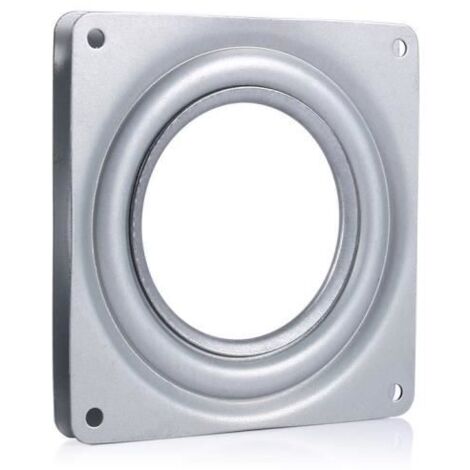 4 \"carré tournant plaque pivotante métal paresseux Susan portant plateau tourne-disque TV rack outil de bureau (1/4)