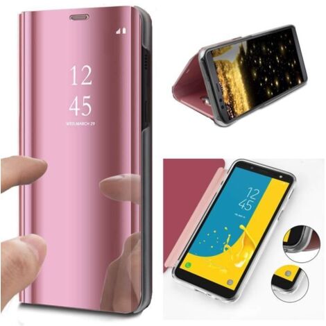 Coque Huawei P30 Lite - Huawei - Clear View - Or rose - PC rigide - Cuir PU (1/4)