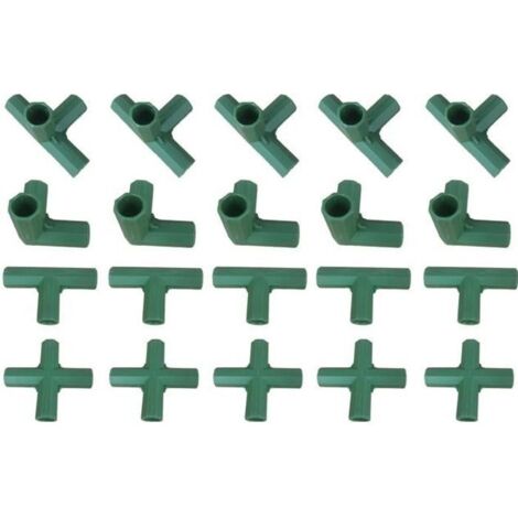 20x Raccords de Tuyauterie de Serre En Plastique pour Support de Serre de Supports de Fleurs prerryia (1/3)
