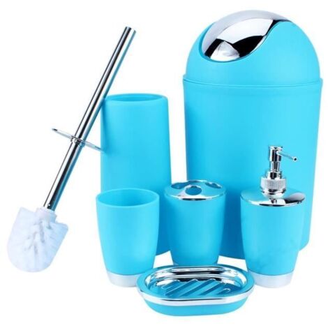 Set accessoires distributeur de savon - TIP - 6 pièces - Résine de protection de l\'environnement - Bleu (1/4)