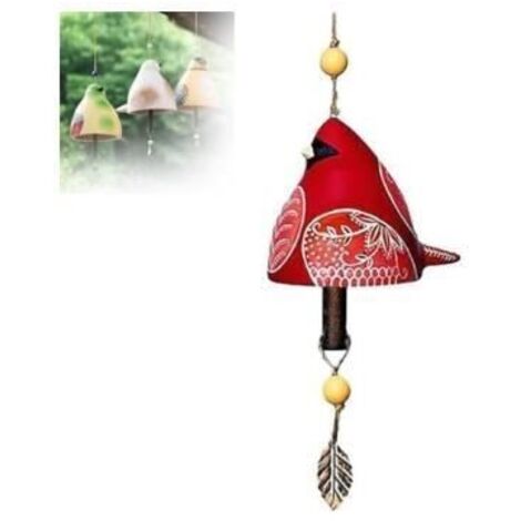 Décoration de Jardin de Cloche de Chant d\'oiseau, Cloche Suspendue de Chant d\'oiseau, Carillon de Vent de Cloche de Chant (Cardinal)
