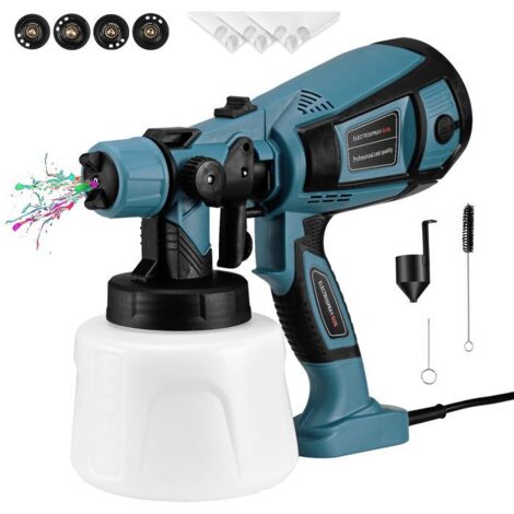 TTLIFE 1400ML Pistolet Peinture Electrique, 800W Pulvérisateurs de Peinture avec 4 Buses et 3 Modes de Pulvérisation pour Clôtures (1/5)