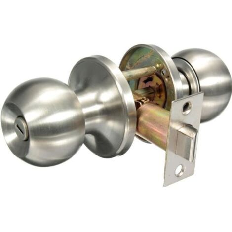 Bouton de Porte Sécurité Billes Rondes Serrure de Poignée Pour Salle de Bain (1/4)