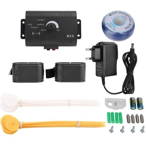 système de clôture électrique pour 2 chiens Système de clôture électrique rechargeable étanche pour animaux de compagnie (1/4)