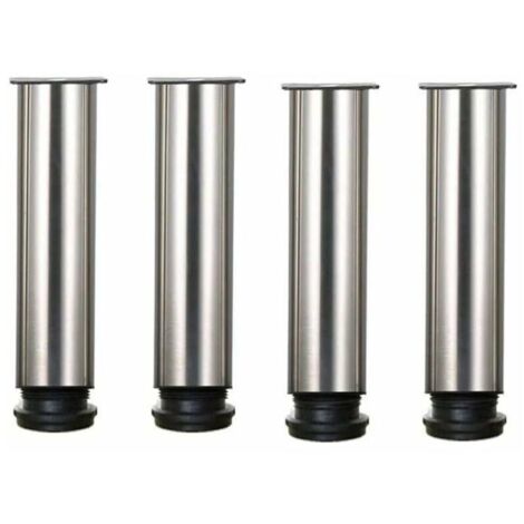 Pieds de meuble - Lot de 4 pieds de meuble réglables en hauteur en acier inoxydable pour armoires de table de canapé - 25 cm - 25 (1/4)