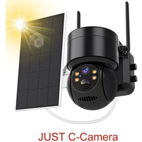 Caméra solaire sans fil Wifi 4MP HD PTZ extérieure batterie intégrée caméra de Surveillance vidéo longue veille application ICSee (1/4)