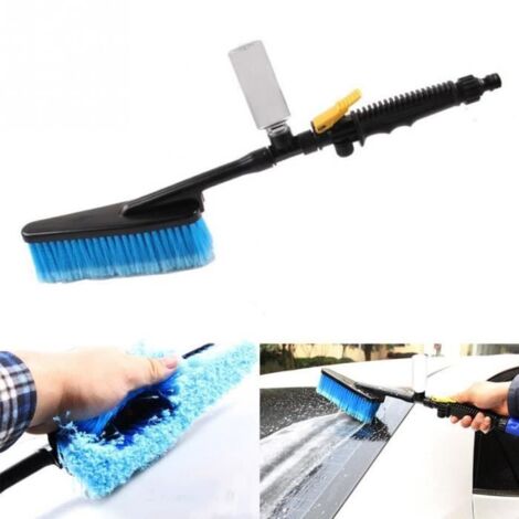 Brosse de lavage de voiture Auto Extérieure Rétractable Longue Poignée Interrupteur De Débit D\'eau Mousse Bouteille De Voiture Bross (1/4)
