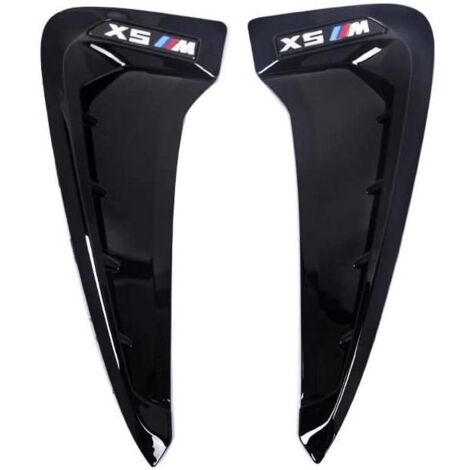 Évents de guidage d\'air d\'aile latérale pour BMW X5 X5M F15 F85 2014-2018 Logo X-Drive (Logo X Drive Silver)