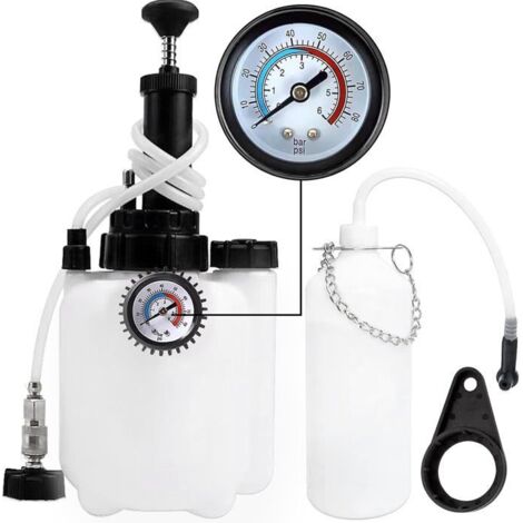 Purgeur de Frein Voiture,vidange Liquide de Frein Manuel,3L Kit Purge de Liquide de Frein avec Adaptateur E20,Pression de Service d