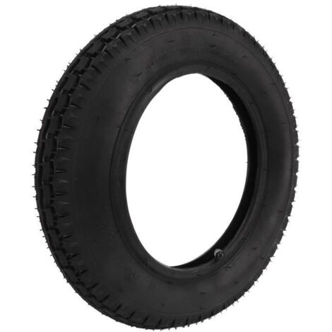 Drfeify Pneu et chambre à air Ensemble de pneus et chambre à air 12 1/2x2 1/4 (57‑203) avec tige de valve coudée pour vélo (1/4)