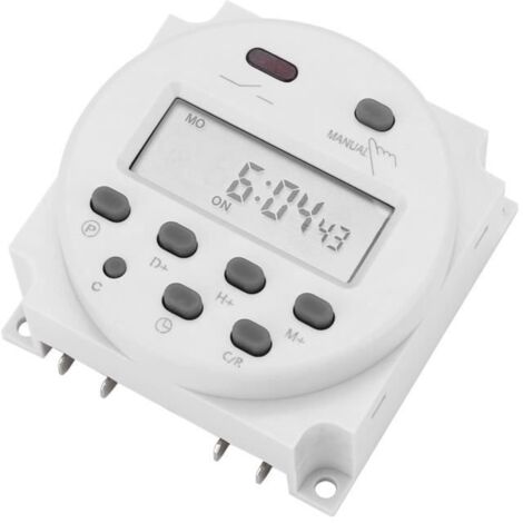 CET - Commutateur de Minuterie 12 V, Interrupteur de Minuterie Numérique, CN101A DC Digital Microcomputer Control Power Time Mini L (1/4)