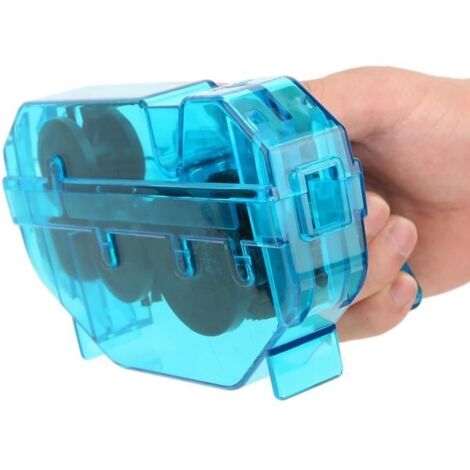 Nettoyeur de chaîne de vélo ABS de nettoyage tridimensionnel rapide, nettoyant de chaîne de vélo, accessoire de vélo chaîne de (1/4)