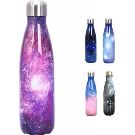 Bouteille d\'eau Isotherme en Acier Inoxydable Gourde Sport 500ml Galaxie C: Violet (1/4)