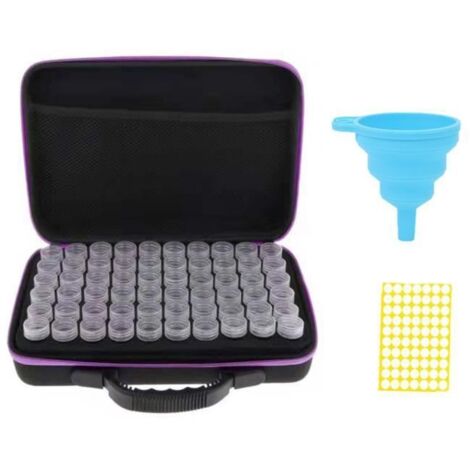 Boite Diamond Painting Rangement - Boite Broderie Diamant Avec 60 Petits Compartiments De Rangement, Outils De Peinture Diamant -D (1/3)