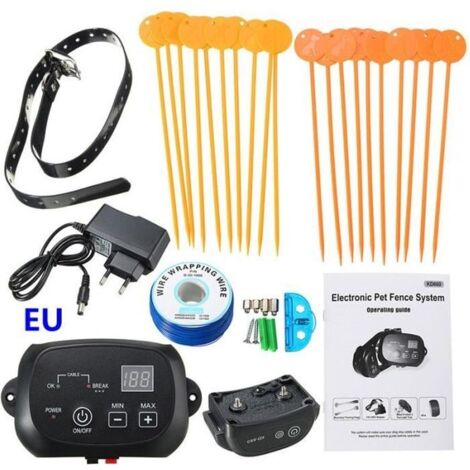 Chien Collier Électrique Anti Fugue Choc Dressage Clôture Invisibe Rechargeable EU