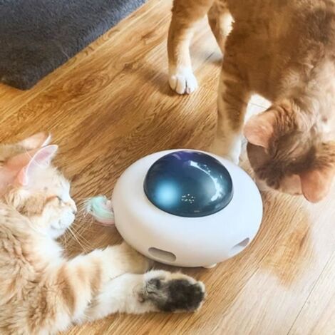 SURENHAP jouet automatique pour chaton Jouet interactif pour chat, électrique et automatique, Intelligent, animalerie jouet Blanc (1/4)