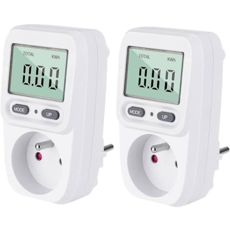 Compteur électrique - KCVV - Wattmètre - 16 A - Rétroéclairage - Multifonctions - Blanc (1/5)