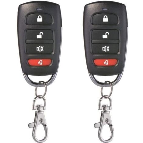 Lot de 2 Universel Porte De Garage Clonage Clé Fob Télécommande 433 MHz 4 bouton Cloner pour Porte de Garage Porte Électrique (1/4)