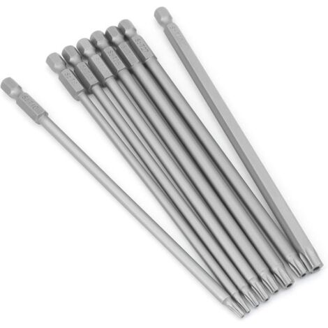 Embouts Torx Longs - KCVV - 150mm - Acier allié S2 - 8 pièces - Magnétiques (1/4)