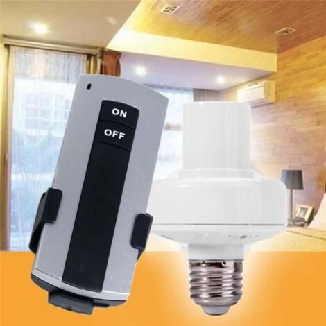 CULOT D\'AMPOULE - Douille de Lampe avec Télécommande Sans Fil E27 Support de Lampe - Lampes à LED ON-OF HB069