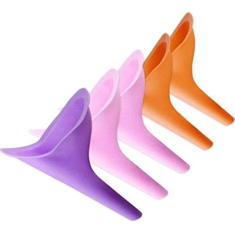 Entonnoir pour Uriner Femme, 5pcs Urinoir Femme Pisse Debout Portable en Entonnoir, Pratique, Compact et RéUtilisable