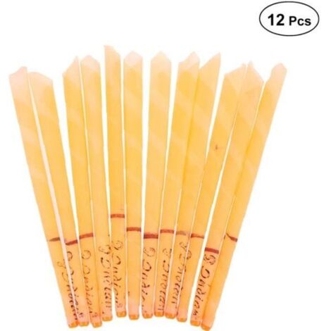 12 pièces bougies d\'oreille évasées en forme de trompette arôme évasé de soins sains NETTOYANT POUR OREILLE - KIT ANTI-CERUMEN (1/4)