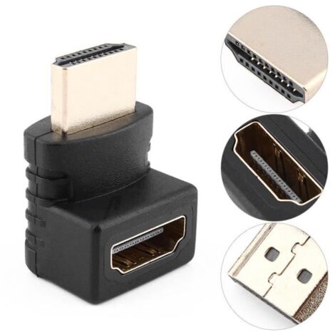 LLA© Adaptateur HDMI mâle à femelle 270 degrés Adaptateur de câble HDMI mâle vers HDMI femelle Adaptateur convertisseur pr Rentable (1/4)