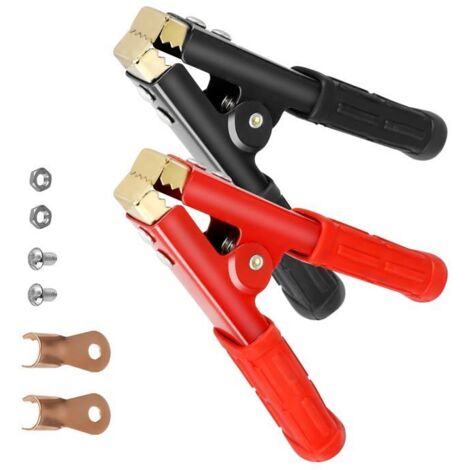 2PCS Pinces crocodiles, pour batterie de voiture Ensemble 1000A À toute épreuve,Pince crocodile câbles de démarrage Boost