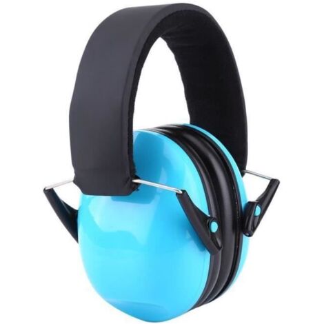 Casque Antibruit Pliable SNR 27dB - Adulte et Enfant - Noir et Bleu (1/4)