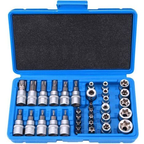 Clés à douille torx - Non spécifié - 34 pièces - Noir - Outillage haut de gamme - Acier (1/5)