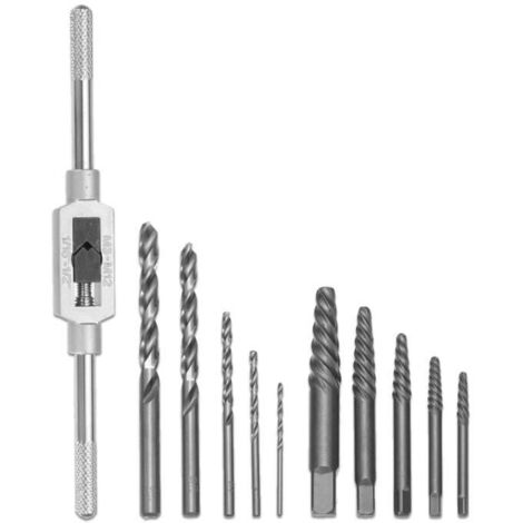 TEMPSA 11 pièces extracteur de vis forets Guide ensemble cassé vitesse Out Easy out boulon goujon dénudé outil de démontage de vis