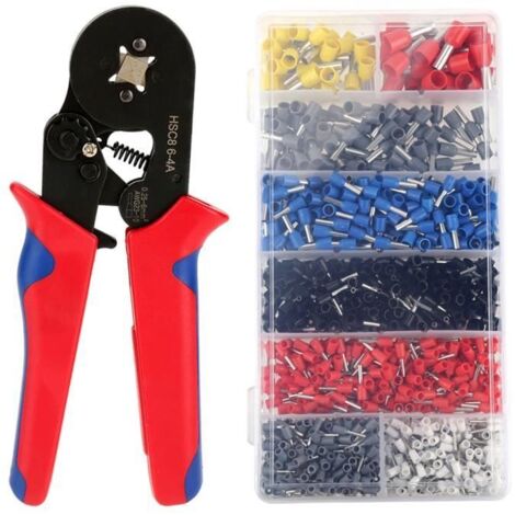 1pcs pince à sertir virole 0.25-10mm² + 1200Pcs bornes à sertir (1/4)