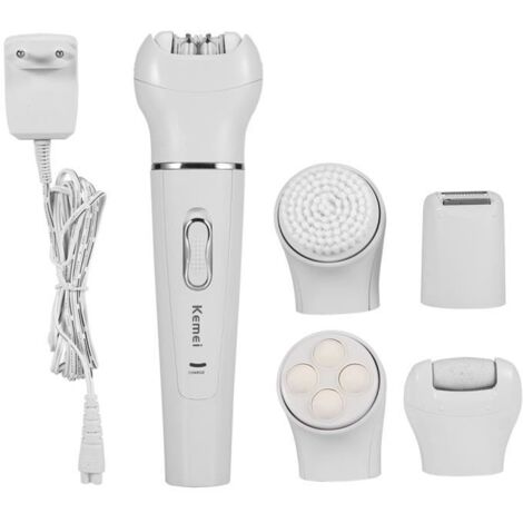 Épilateur électrique 5 en 1 - ZJCHAO - Corps et visage - Rasage, nettoyage, massage et soin du décolleté (1/3)