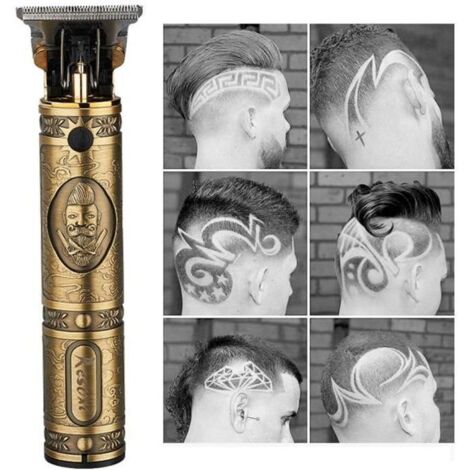 Tondeuses à tête chauve Kit de toilettage électrique Pro Li Outliner Tondeuse à cheveux sans fil T-Blade-Avec huile de graissage (1/4)