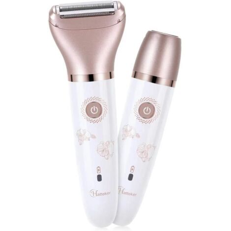 Rasoir Électrique Femme, 2 En 1 Épilateur Électrique avec USB, Sec & Humide Tondeuse pour Jambe, Aisselles, Bikini (1/4)