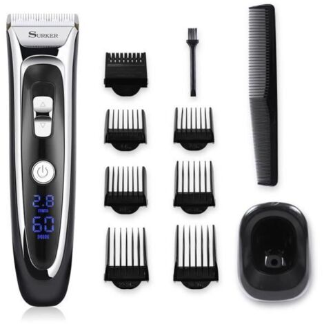 TEMPSA Tondeuse à Cheveux Barbe Lame en Céramique Rechargeable Sans Fil (1/4)