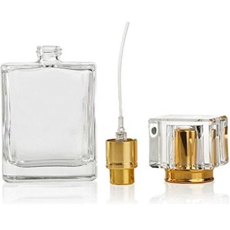 50 ml rechargeable de luxe en verre transparent Atomiseur Vaporisateur Bouteille de Parfum Vide Bouteille