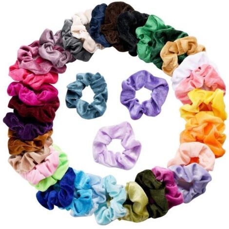 36 Pcs Cheveux Chouchous Velours Élastiques Bandes De Cheveux Cravates Cordes Chouchou Pour Femmes Ou Filles Accessoires De Cheveux (1/4)