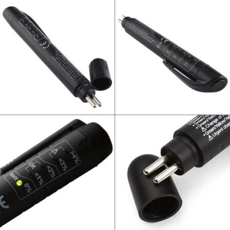 5 LED Portable Liquide Frein Testeur Stylo Liquide Huile Humidité Eau Detection Noir (1/4)