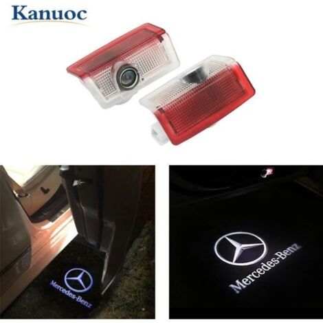 2pcs LED de la porte de voiture LOGO PROJECTOR SHOSTHED Lampe ombre pour Mercedes - Benz W166 W212 W213 W176 W177 V177 W246 W247 W20