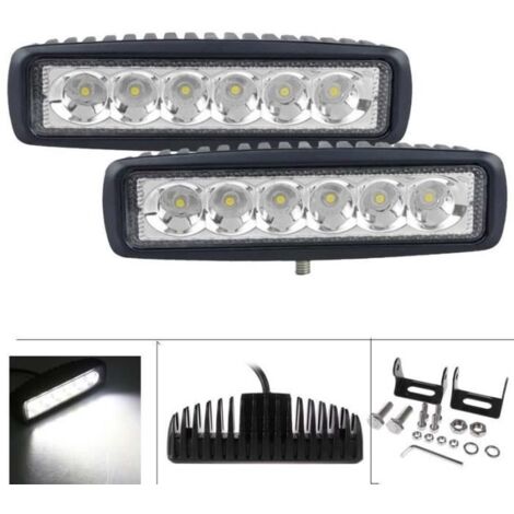 18W LED Spot Lampe de Voiture Phare de travail LED Feux SUV ATV phares 2PC