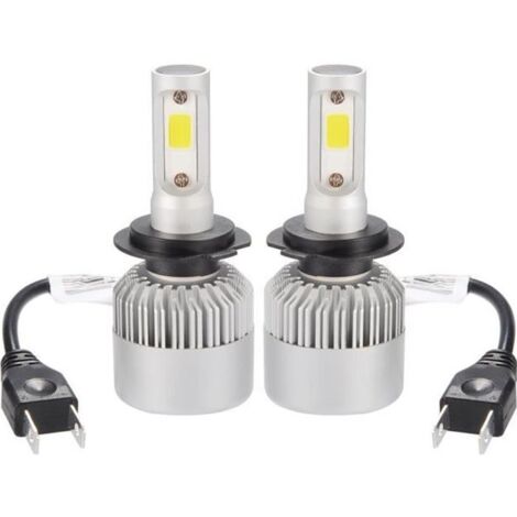 XCSOURCE Ampoule Lampe Halogène H7 8000LM 80W CREE LED Phare de voiture Ventilateur Intégré 6000K Blanc LD1033 (1/4)