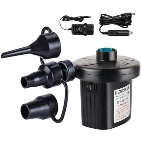 Pompe à Air Électrique, 2 en 1 Rechargeable Gonfleur Degonfleur, Electrique Pompe À Air Portable Rapide Gonfleur avec 3 [335] (1/4)