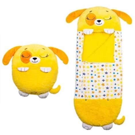 Sac de Couchage Enfant Rectangulaire - Happy Nappers - Jaune - Coton - Oreiller Intégré (1/4)