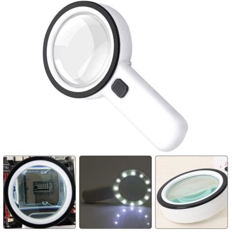 Loupe - Non-cerclée - 30X - 12 LED - Haute Puissance - Pour Adultes (1/4)