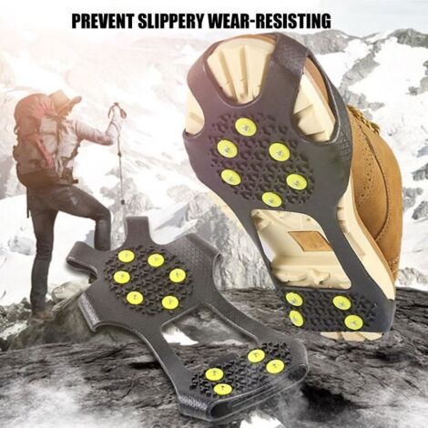 Semelles anti-glisse - VGEBY - Crampons pour chaussures - Antidérapants - Résistants à l\'usure - Multi-dents