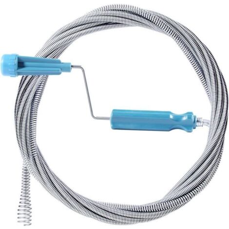 Spirale de nettoyage de tuyaux 5 m x 5 mm - Spirale de vidange - Avec pointe de perçage - Spirale - Pour tuyau - Pour colmatage (1/4)