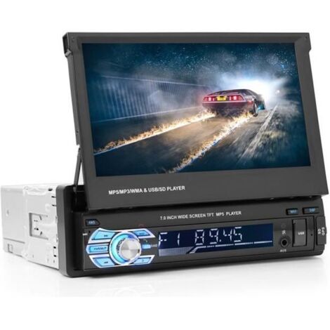 Autoradio GPS Bluetooth FORNORM - Écran tactile 7 pouces - Lecteur MP5 - Affichage - Noir