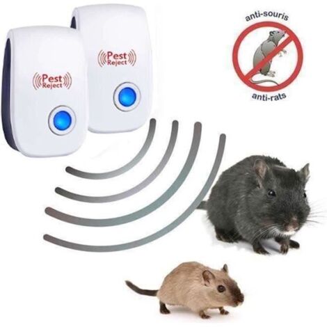 Répulsifs Ultrason Souris Rat Lot de 2 Anti Rongeur Appareil Ultrasons pour se débarrasser des Souris I Anti Souris I Anti BB20 (1/4)